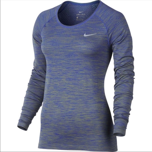 nike blue long sleeve top